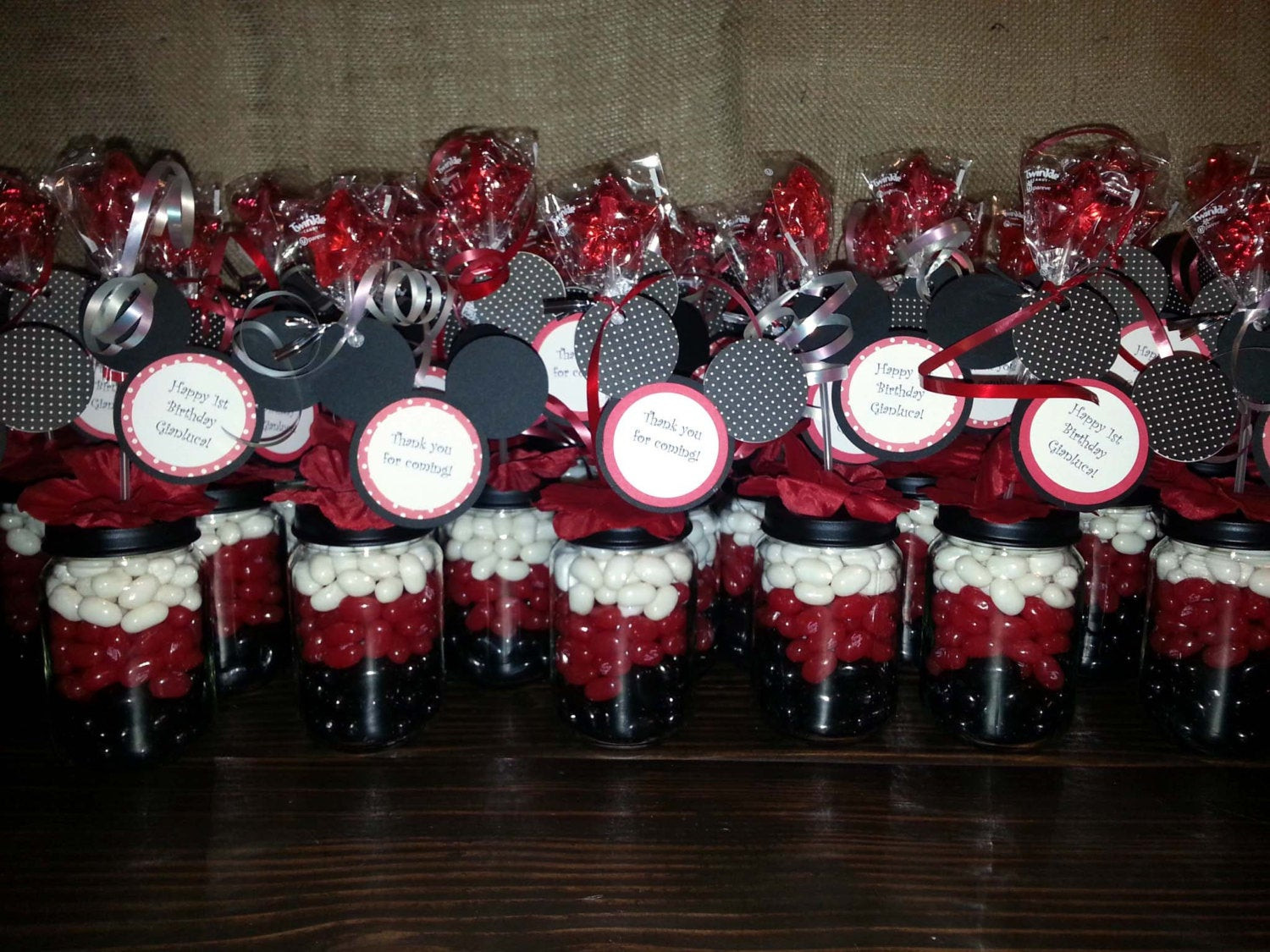 Baby Food Jars Party Favors
 Mickey Mouse Party Favors Baby Food Jar Party favor Candy