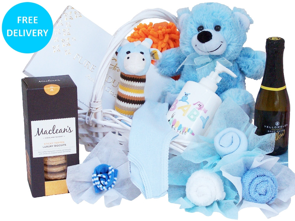 Baby Gift Basket Delivery
 Baby Cheers Boy Gift Basket
