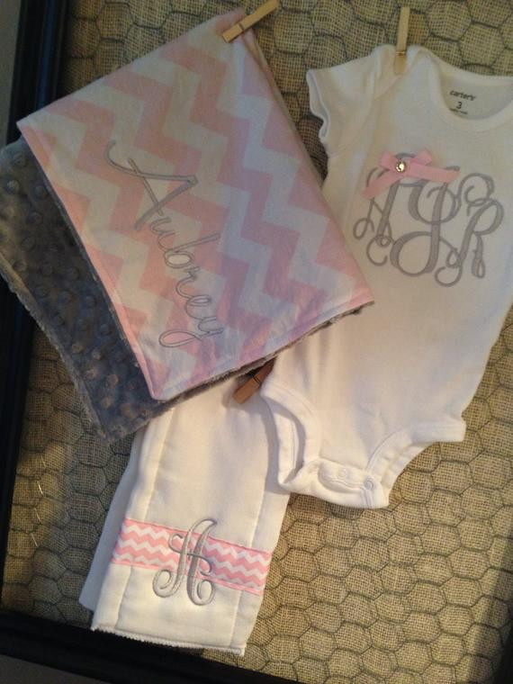Baby Gift Monogrammed
 Custom Personalized Baby Gift Set