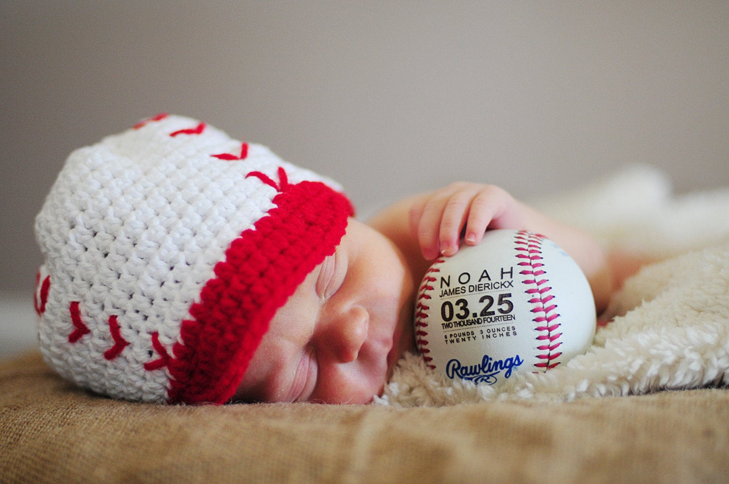 Baby Gift Monogrammed
 Personalized Baseball Birth Announcement Baby Boys Gift