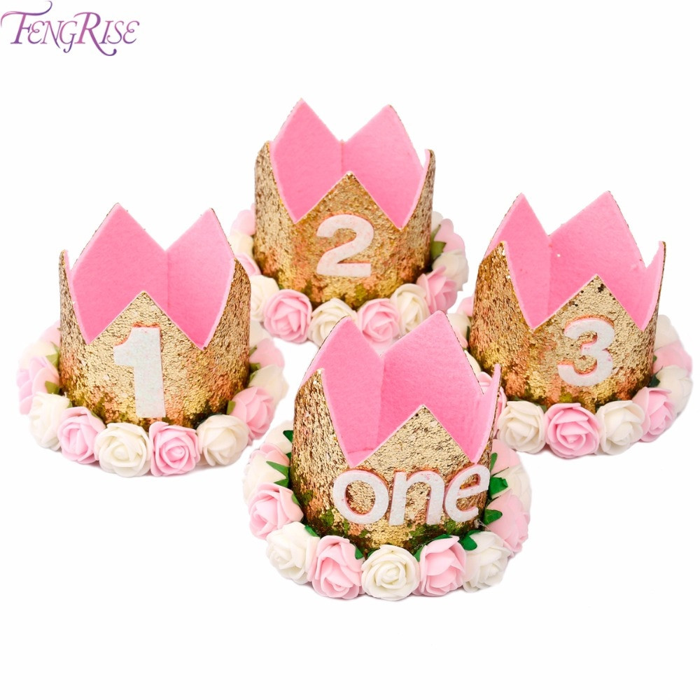 Baby Girl Bday Party
 FENGRISE Baby Girl First Birthday Hat 1st 2nd 3rd Birthday