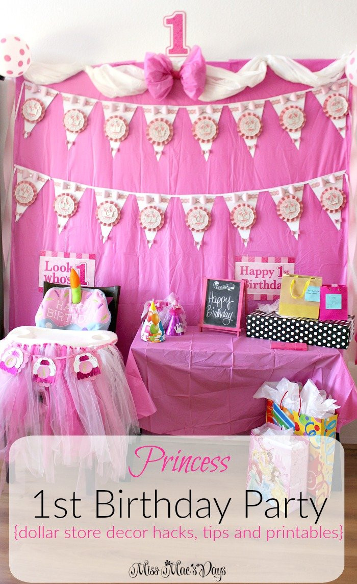 Baby Girl Bday Party
 Princess 1st Birthday Party Miss Mae s Days