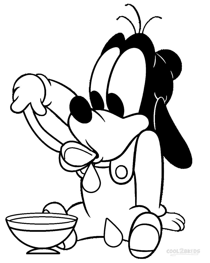 Baby Goofy Coloring Pages
 Printable Goofy Coloring Pages For Kids