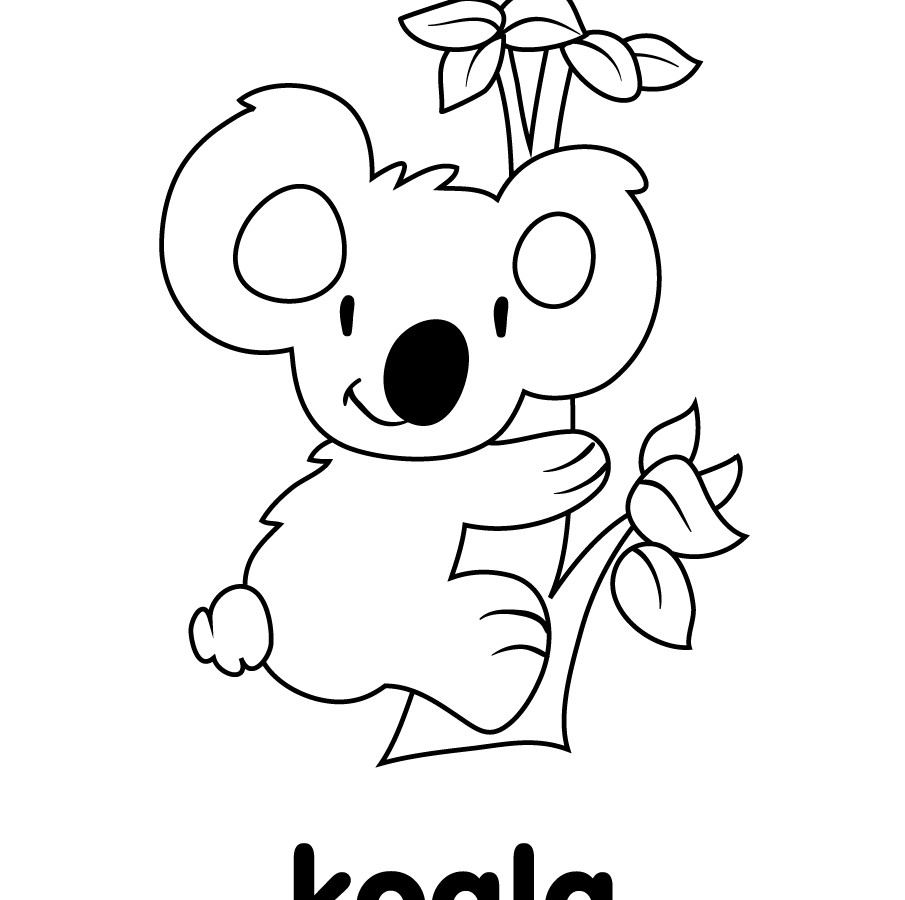 Baby Koala Coloring Pages
 Koala Line Drawing at GetDrawings