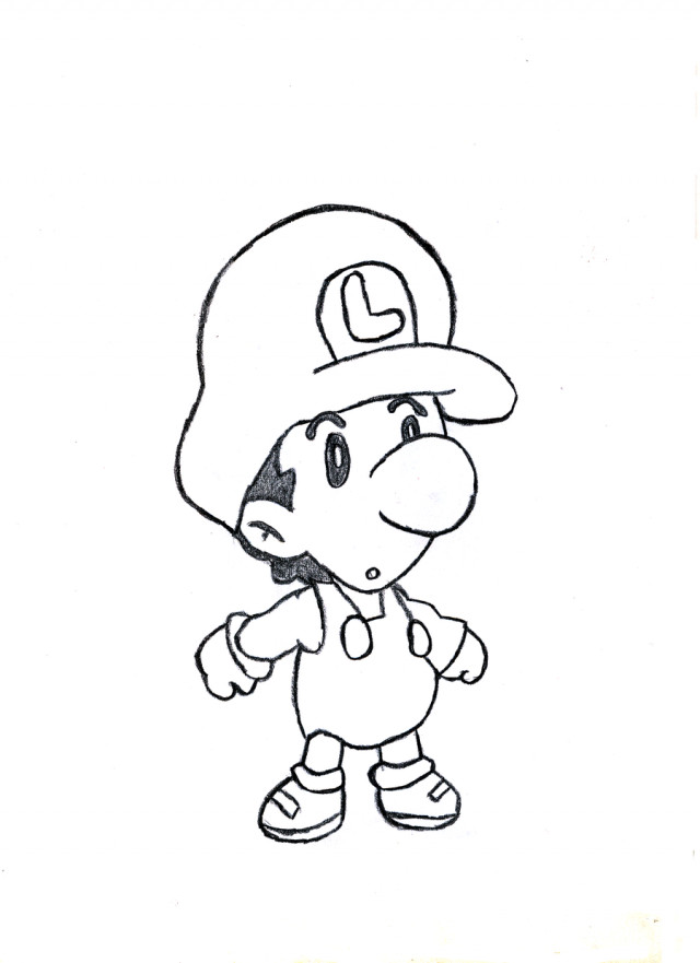 Baby Mario Coloring Pages
 Baby Mario Drawing at GetDrawings
