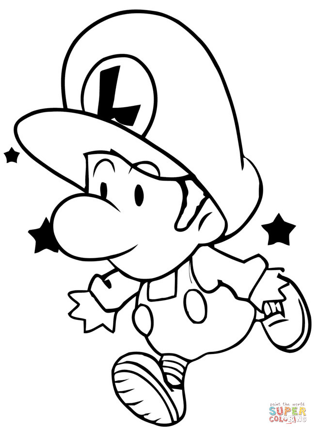Baby Mario Coloring Pages
 Baby Luigi coloring page