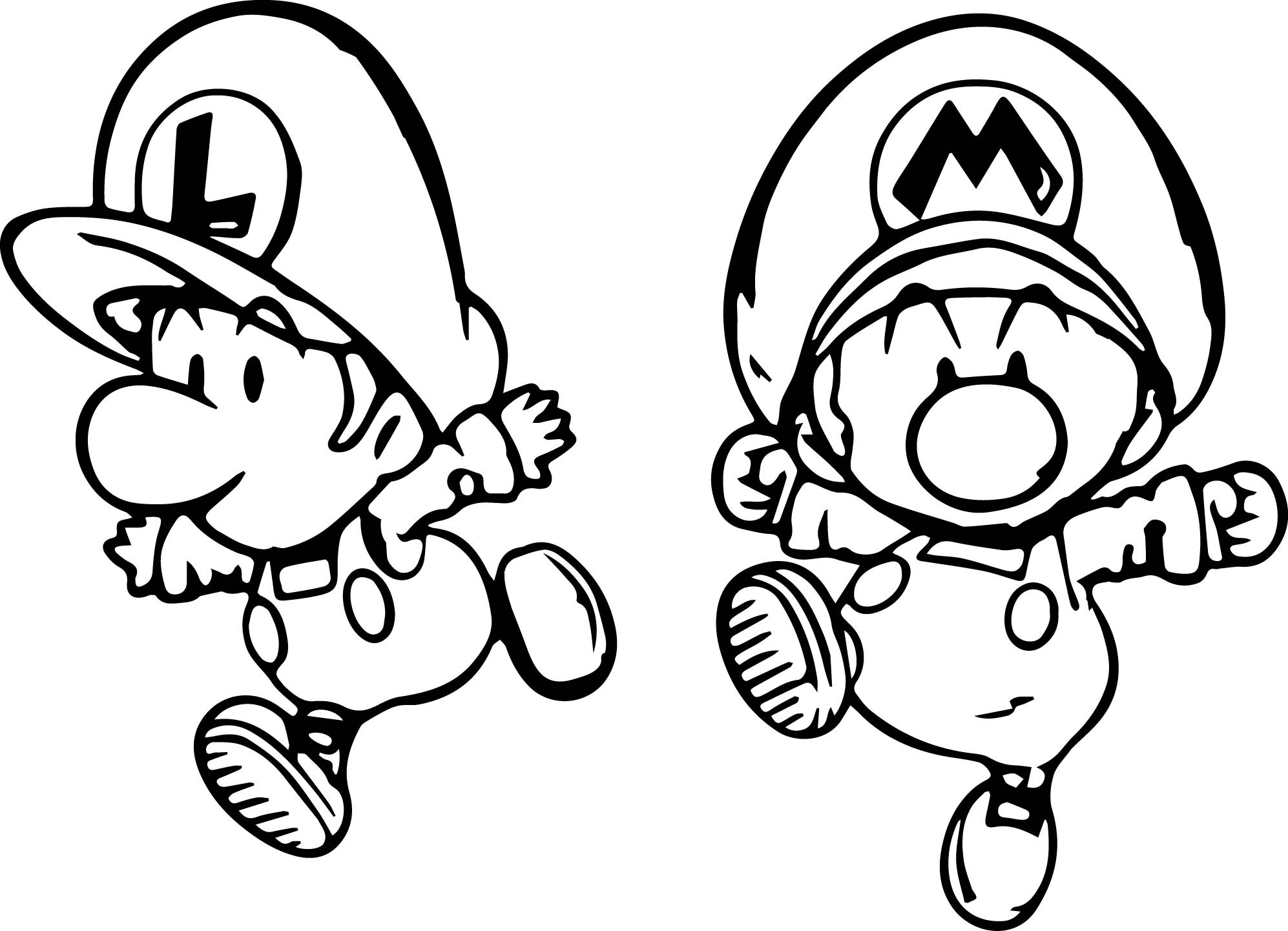 Baby Mario Coloring Pages
 Baby Mario Drawing at GetDrawings