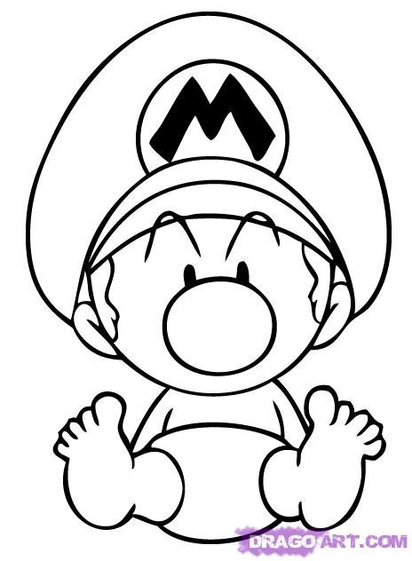 Baby Mario Coloring Pages
 How to Draw Baby Mario Step by Step Video Game