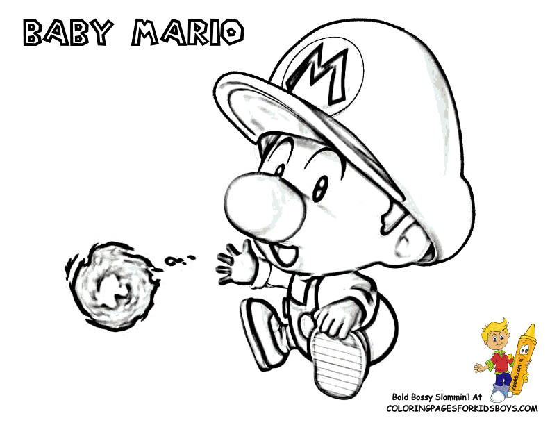 Baby Mario Coloring Pages
 Cool Mario Coloring Mario Bros Free