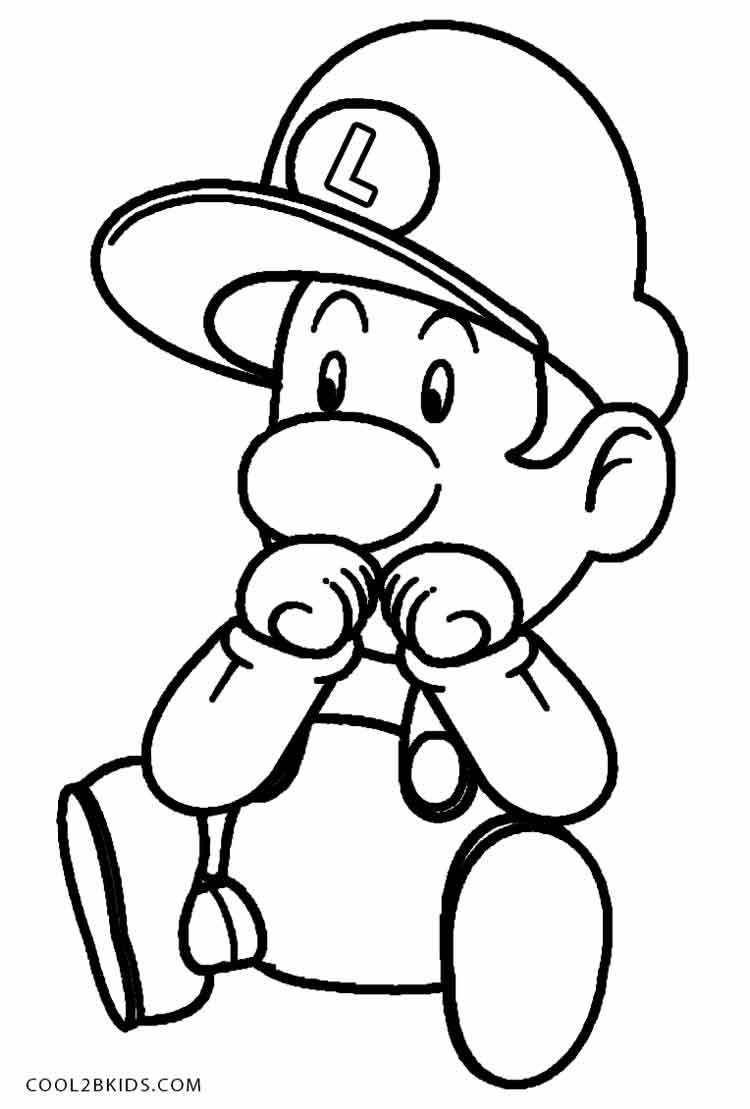 Baby Mario Coloring Pages
 Printable Luigi Coloring Pages For Kids