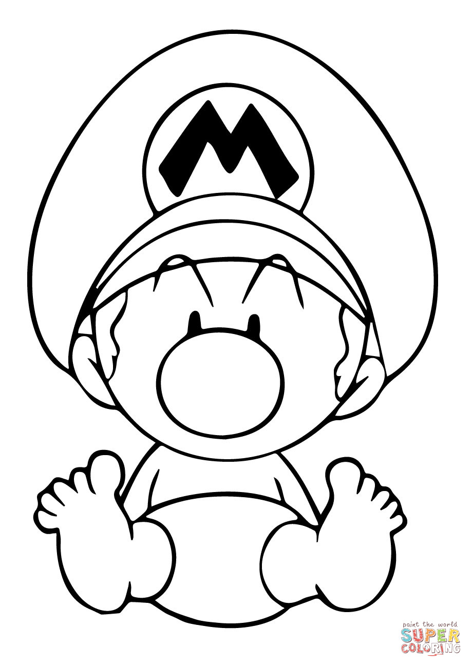 Baby Mario Coloring Pages
 Baby Mario coloring page