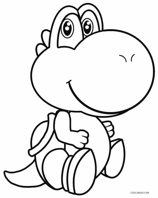 Baby Mario Coloring Pages
 Printable Yoshi Coloring Pages For Kids