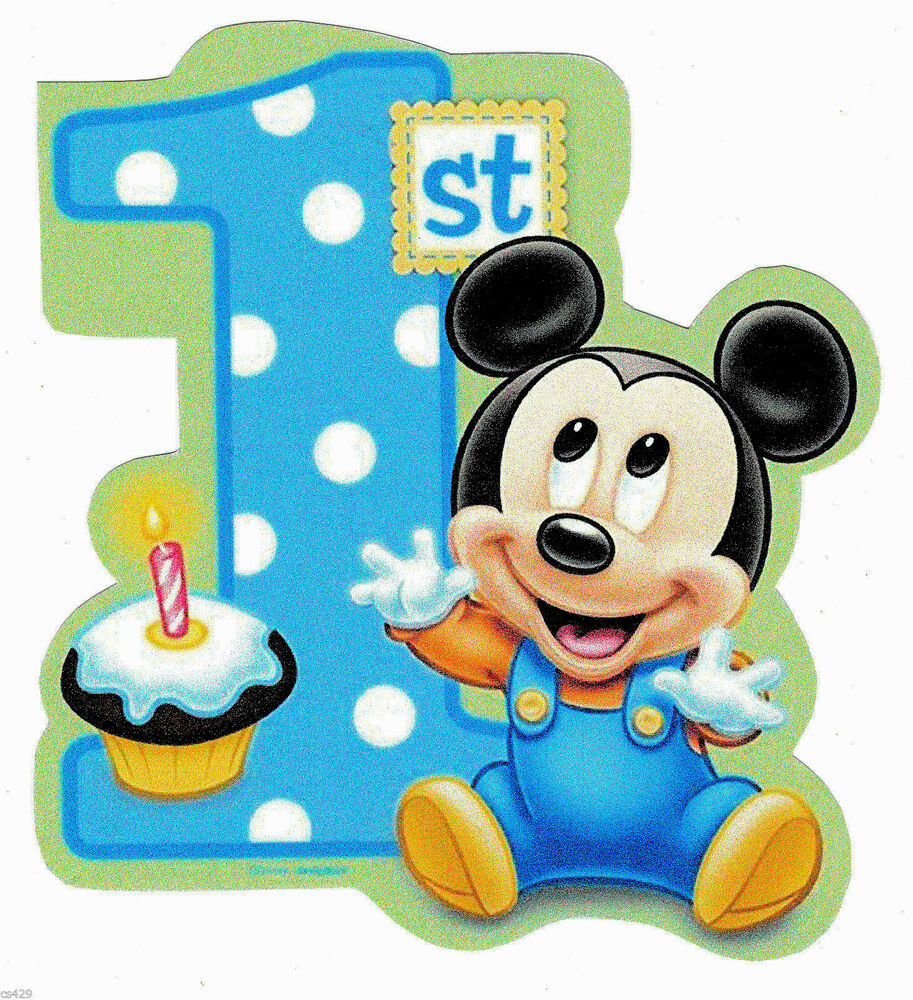 Baby Mickey Mouse Birthday Party
 4" Disney babies baby mickey mouse 1st birthday heat