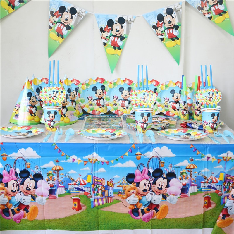 Baby Mickey Mouse Birthday Party
 92pcs Mickey Mouse Theme Luxury Kids Birthday Decoration