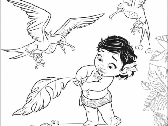 Baby Moana Coloring Page
 Get This Free Printable Disney Moana Coloring Pages MN58C