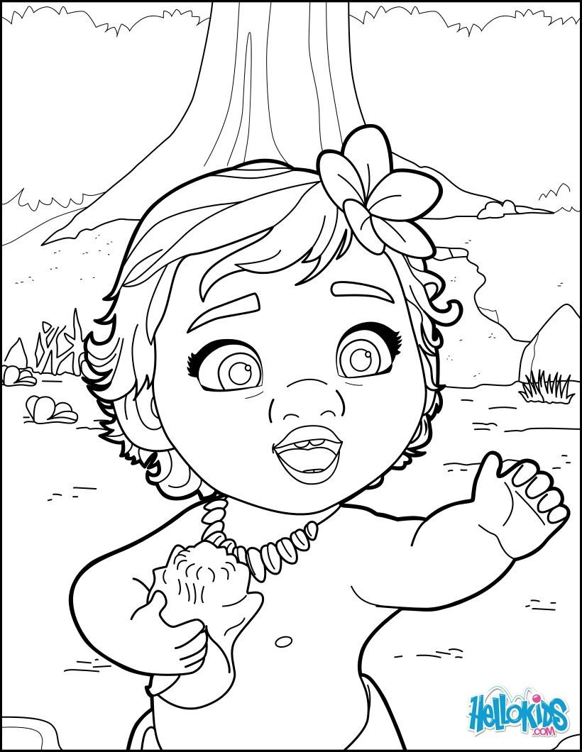 Baby Moana Coloring Page
 Baby Moana Coloring Pages Printable Coloring For Kids 2019