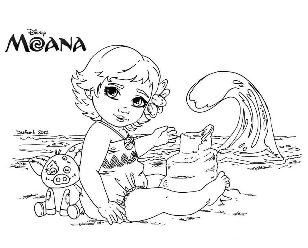 Baby Moana Coloring Page
 35 Printable Moana Coloring Pages