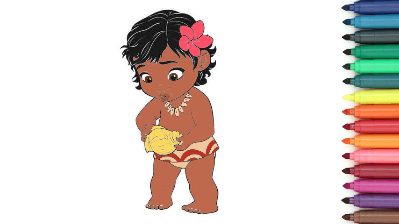 Baby Moana Coloring Page
 Moana Baby [Coloring Page For Kids]