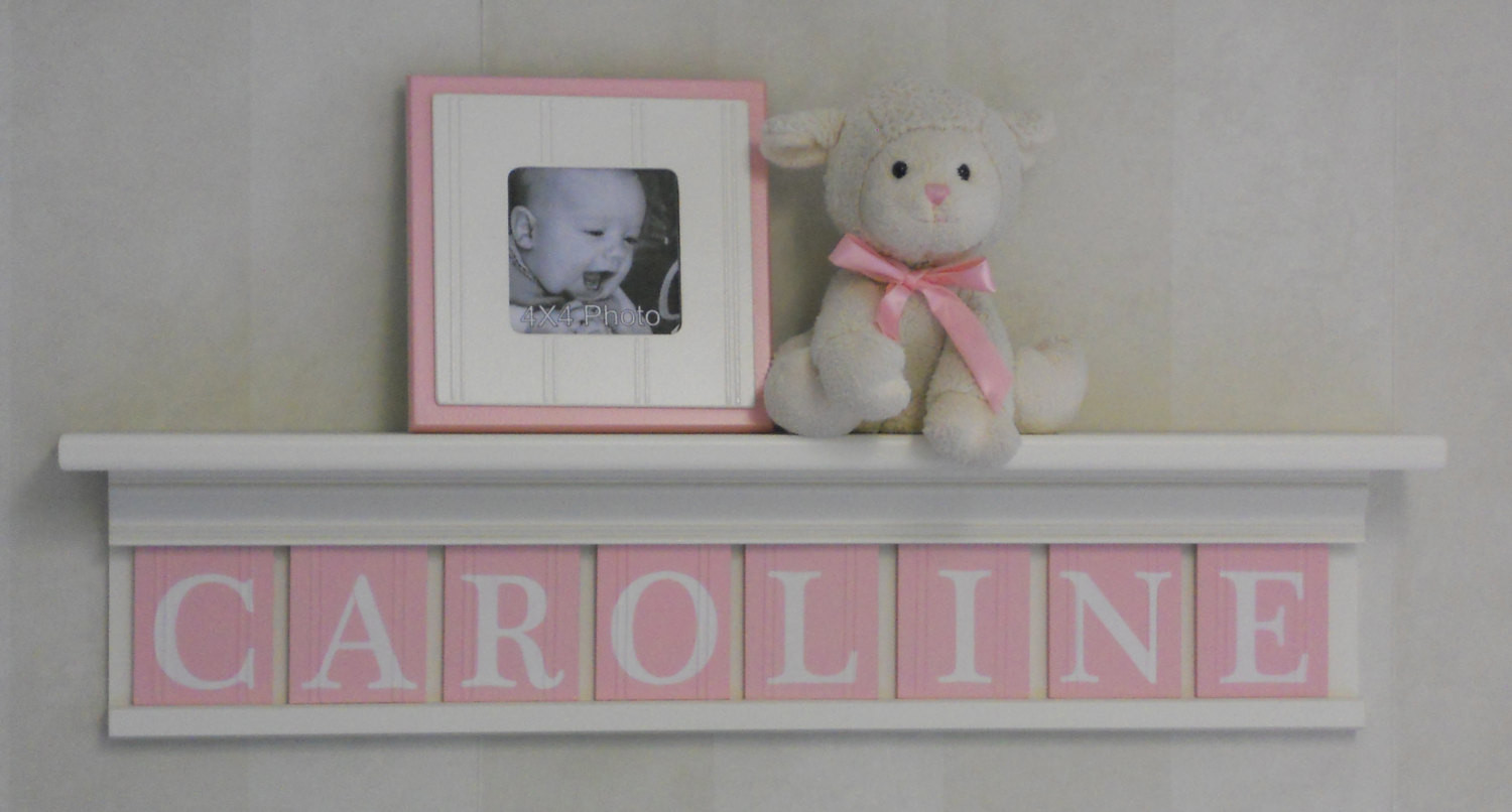 Baby Name Room Decor
 Baby Girl Wooden Name Signs Nursery Decor Shelf White or f