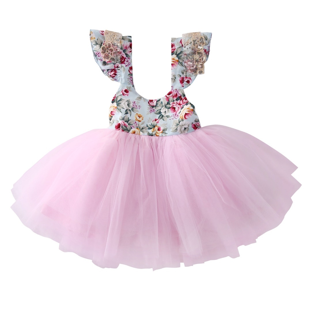 Baby Party Dresses
 Flower Toddler Girls Dress Cute Kids Baby Floral Princess