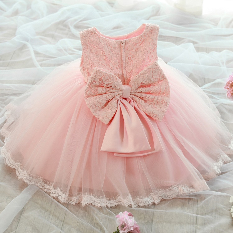 Baby Party Dresses
 2 8Y toddler Girl birthday Dress Girls pink white Flower