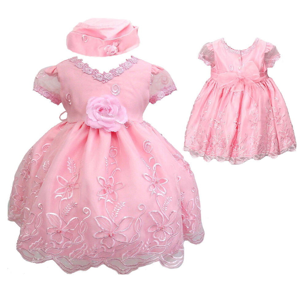 Baby Party Dresses
 New Baby Infant Toddler Girl Pageant Wedding Formal Pink