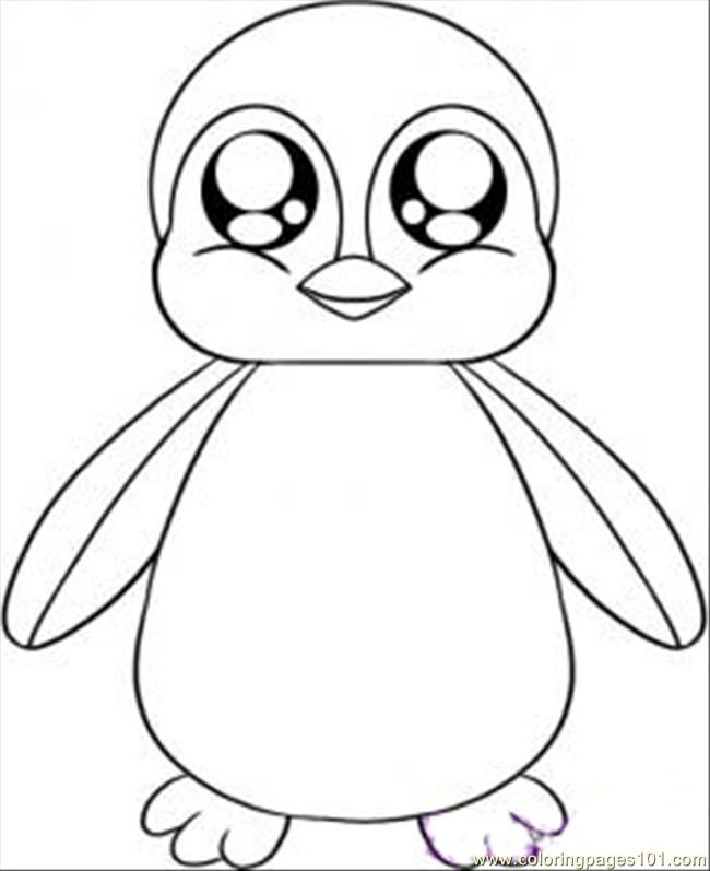 Baby Penguin Coloring Page
 Coloring Pages To Draw A Baby Penguin Step 4 Birds