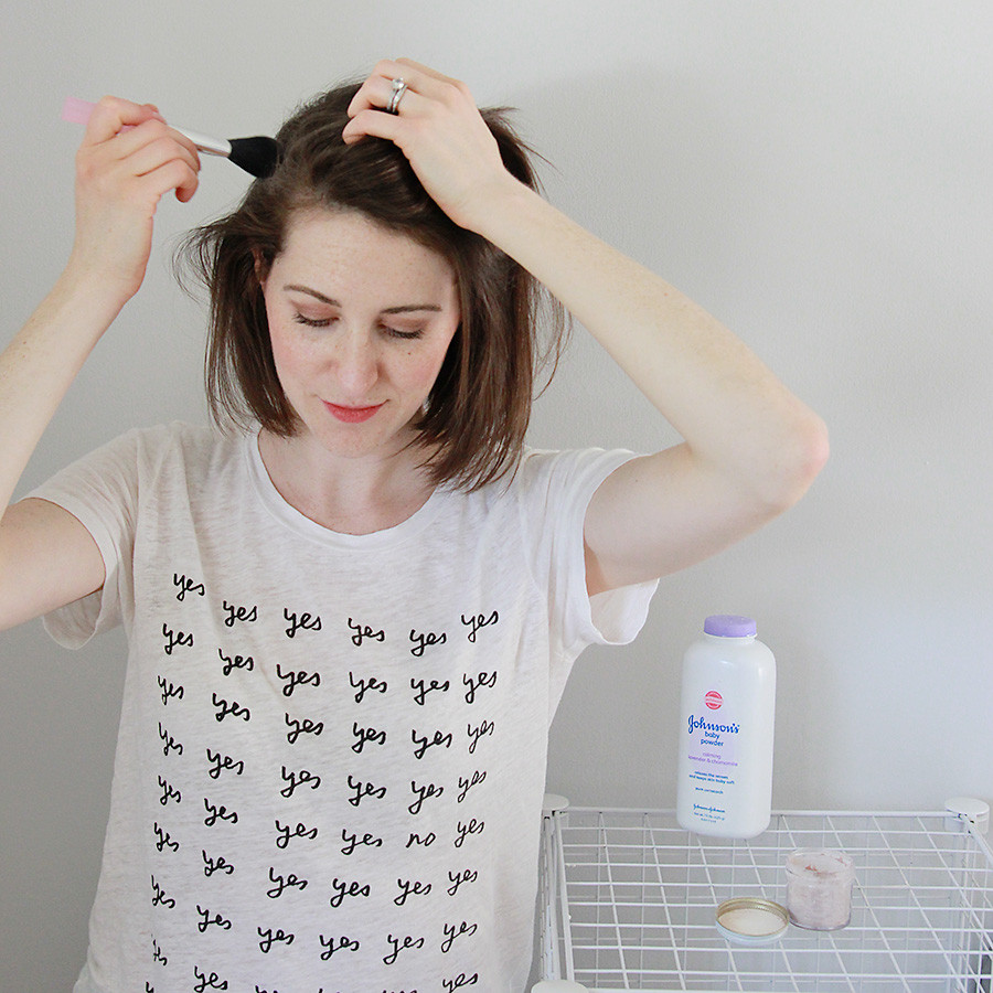 Baby Powder In Hair
 A simple yet effective DIY dry shampoo for brown hair A