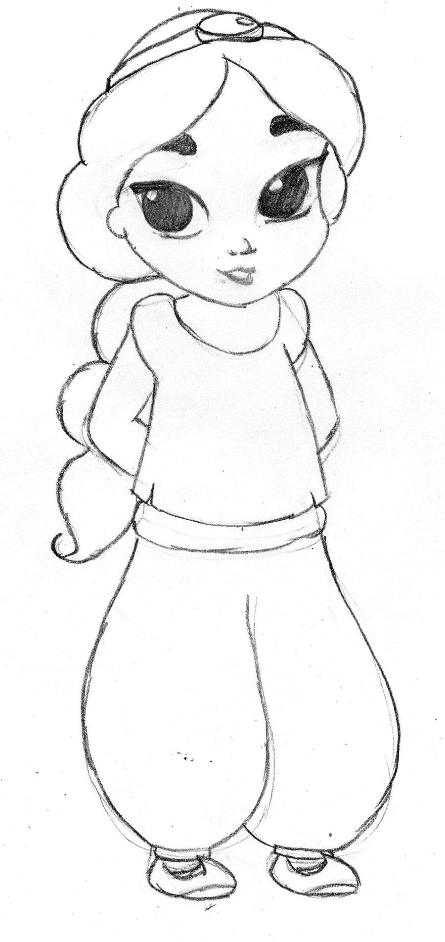 Baby Princesses Coloring Pages
 Baby Jasmine by Ferrandi on DeviantArt