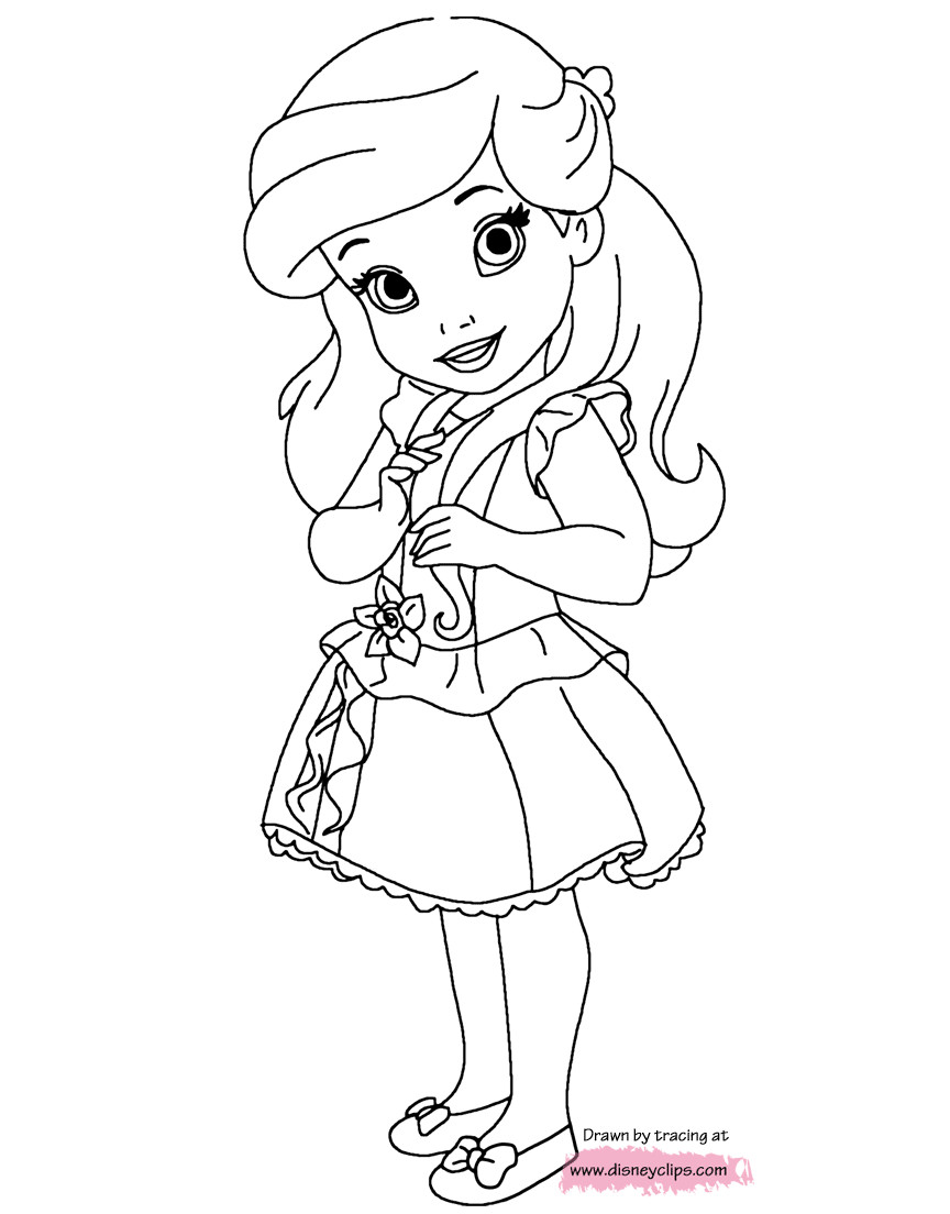 Baby Princesses Coloring Pages
 Disney Little Princesses Printable Coloring Pages