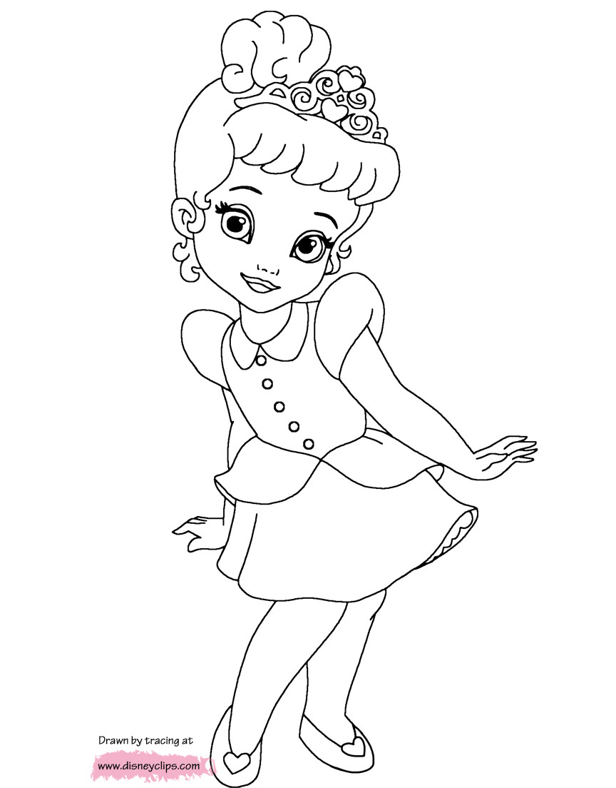 Baby Princesses Coloring Pages
 Disney Little Princesses Coloring Pages