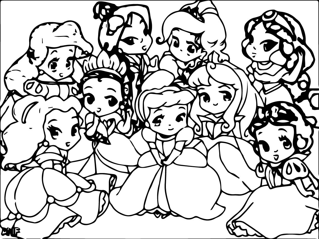 Baby Princesses Coloring Pages
 Disney Baby Princess Coloring Pages AZ Coloring Pages