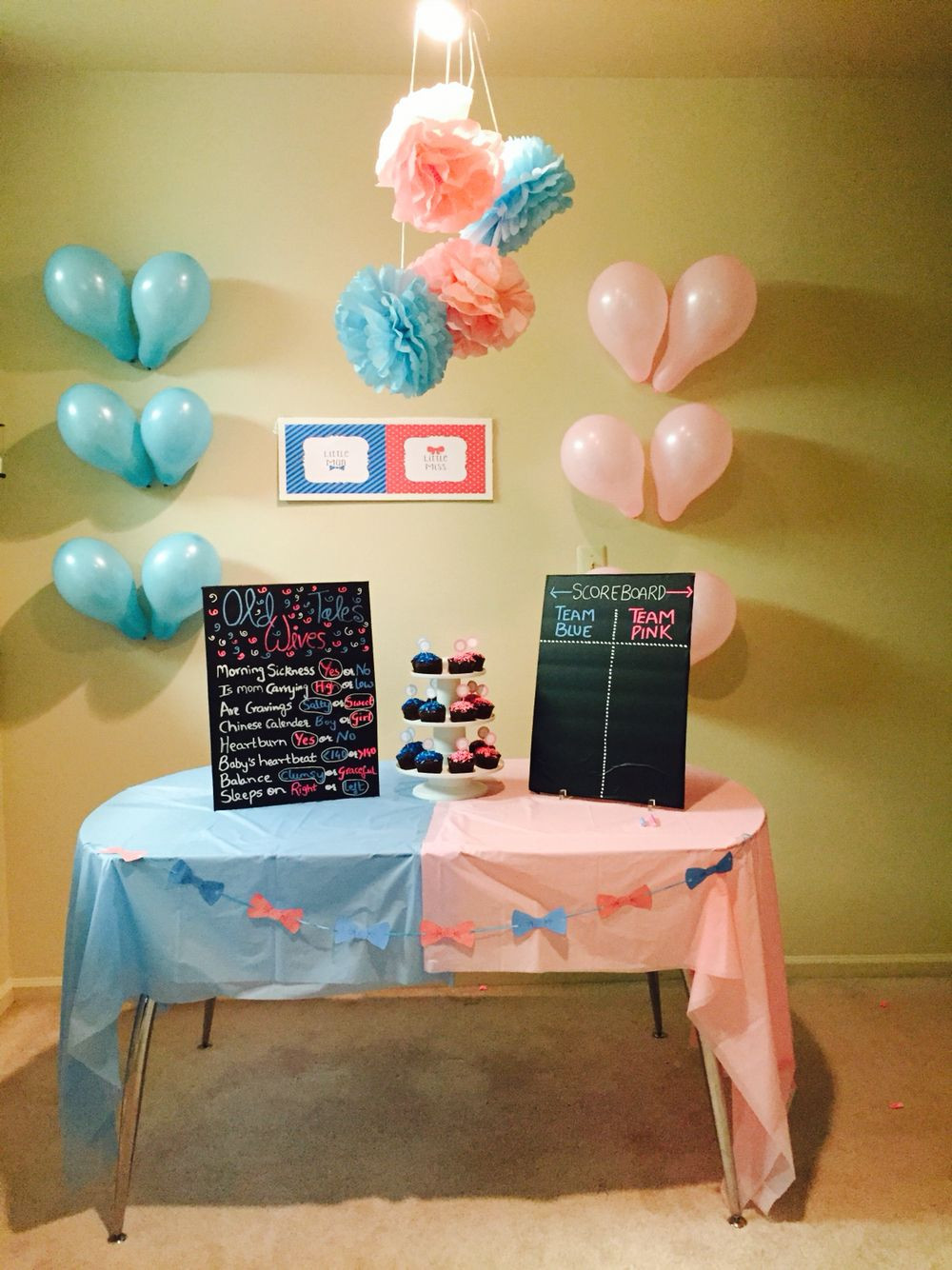 Baby Reveal Party Decoration Ideas
 Gender reveal party diy table decor