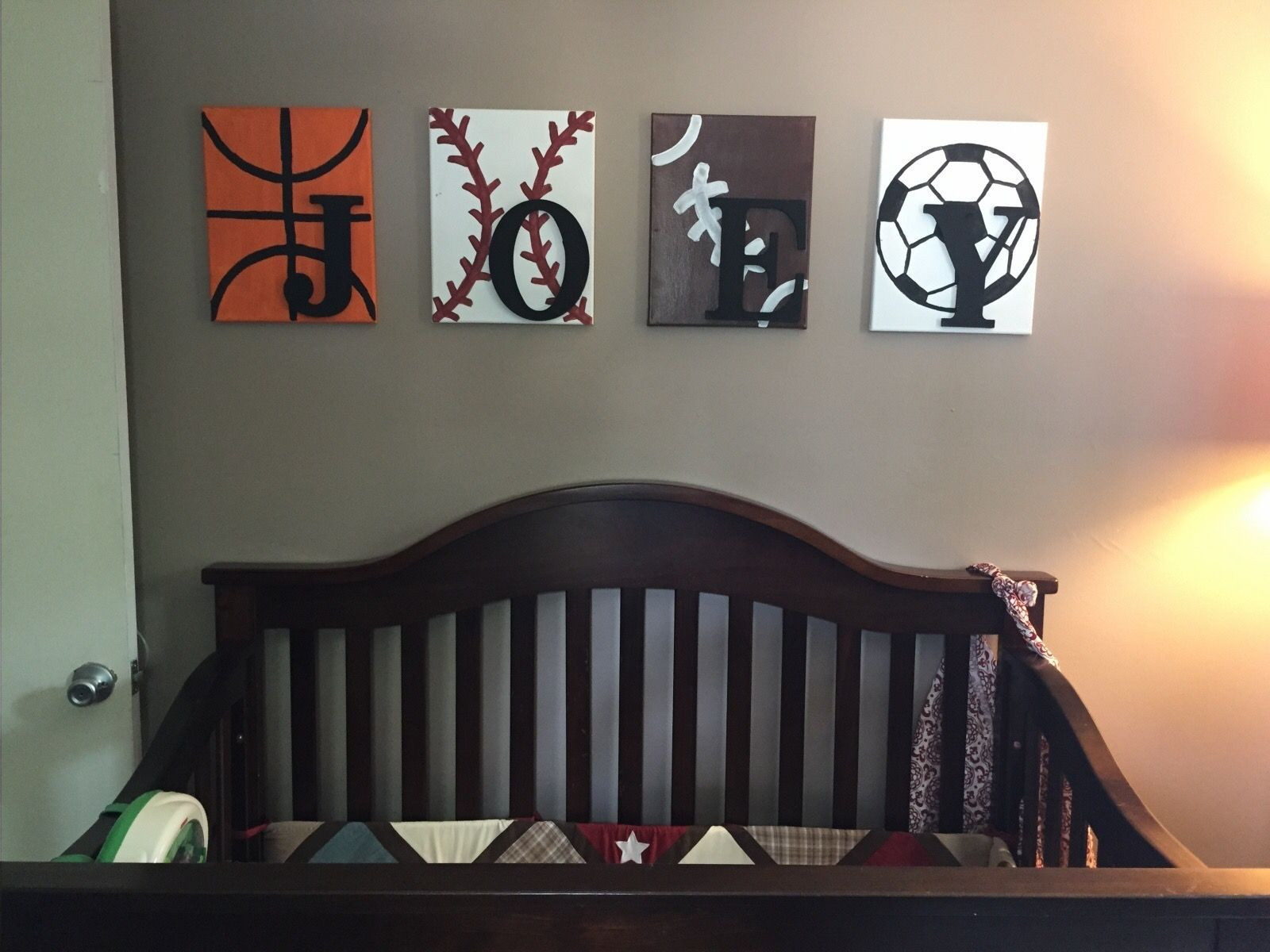 Baby Room Sports Decor
 Made for my son s sports themed nursery