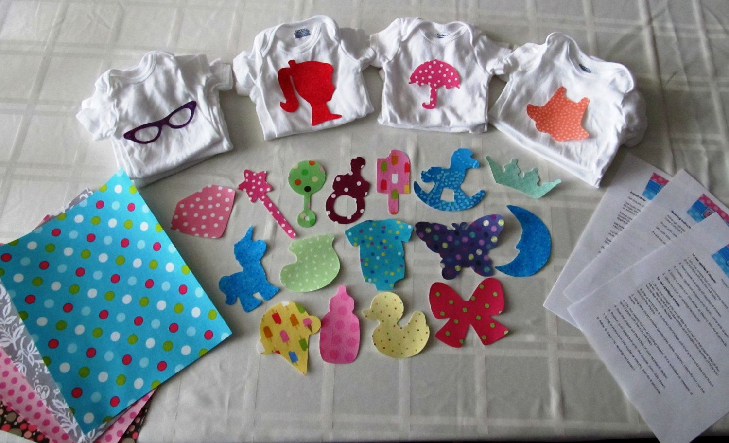 Baby Shower Crafts To Make
 DIY Baby Girl esie Kit Baby Shower craft including