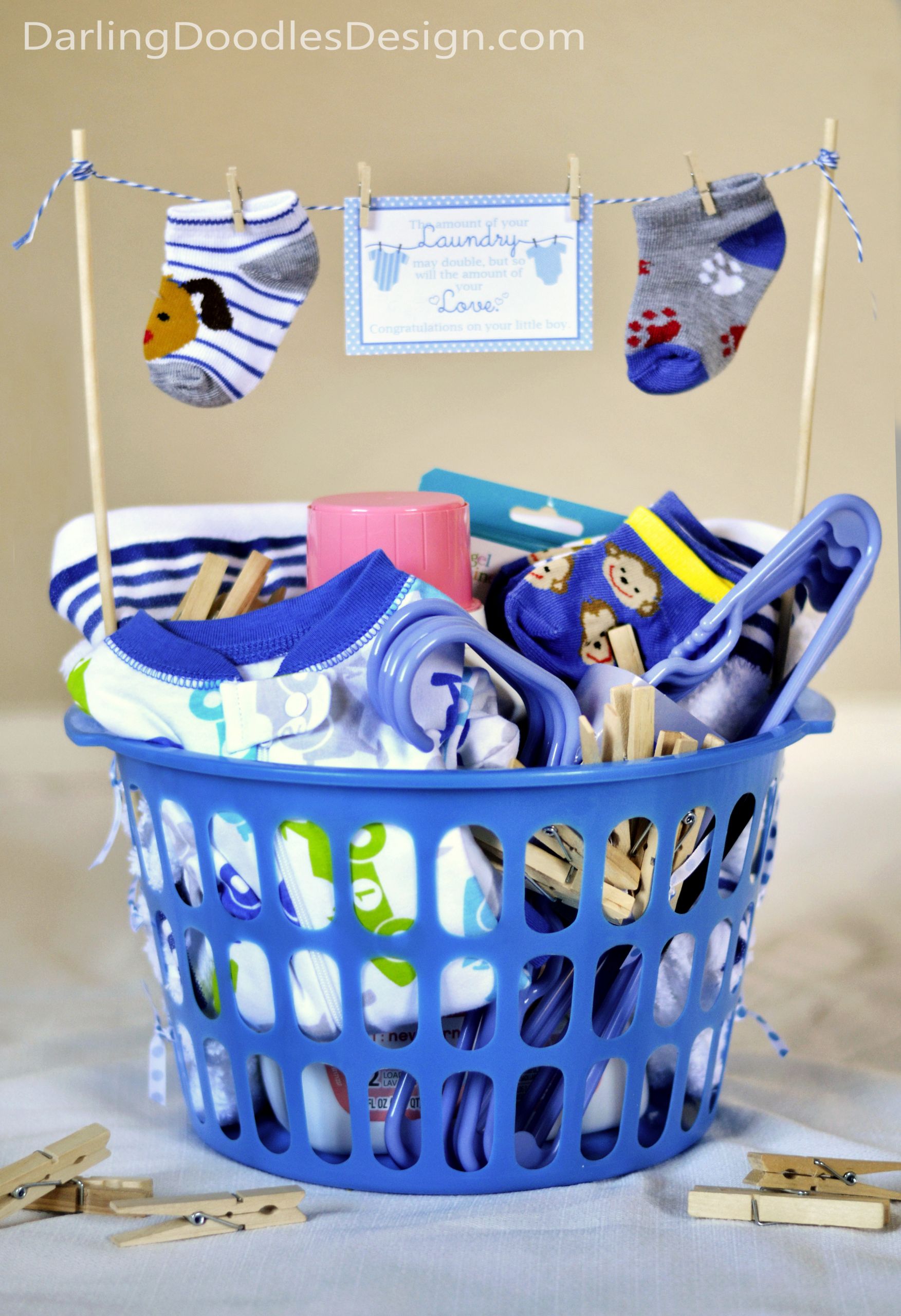 Baby Shower Gift Basket Ideas For Boy
 Loads of Love and Laundry Darling Doodles