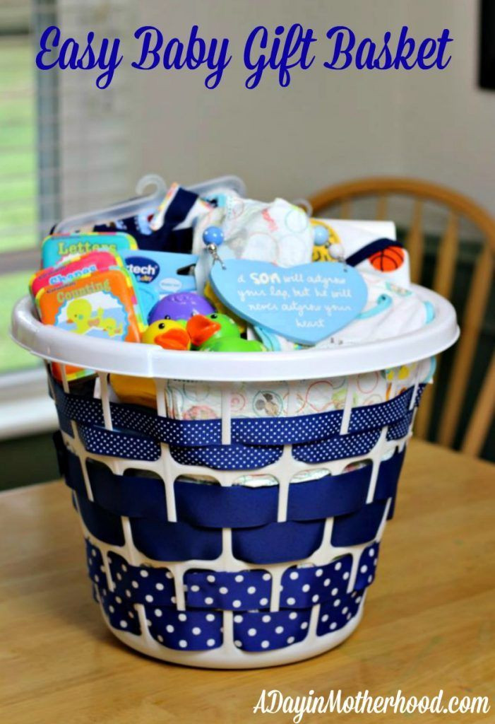Baby Shower Gift Basket Ideas For Boy
 Easy Baby Gift Basket