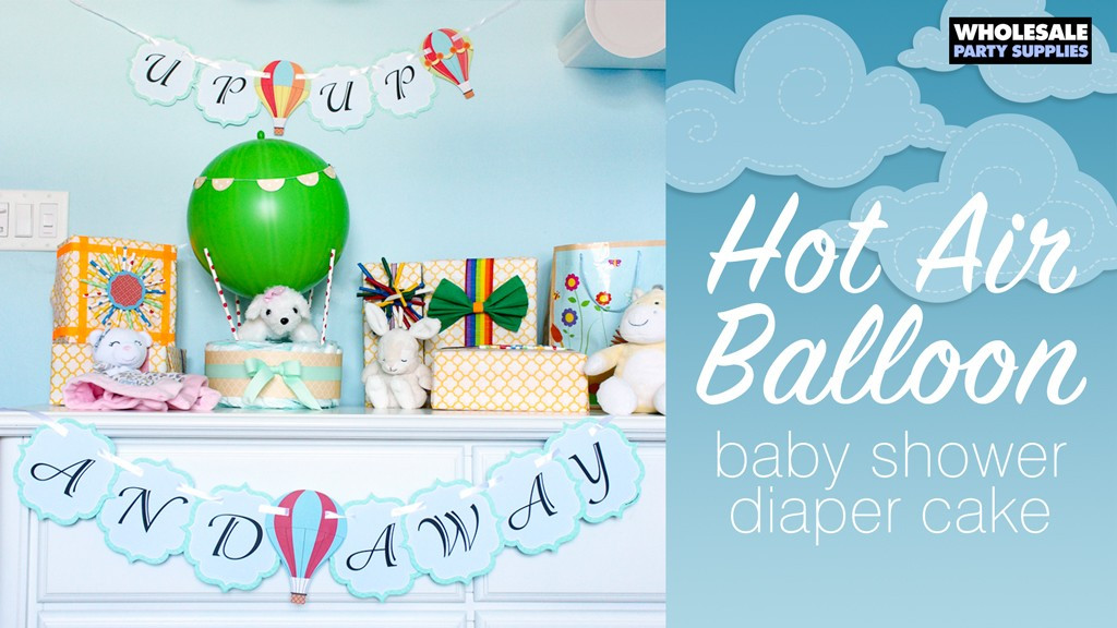 Baby Shower Party Supplies Wholesale
 Hot Air Balloon Baby Shower Diaper Cake