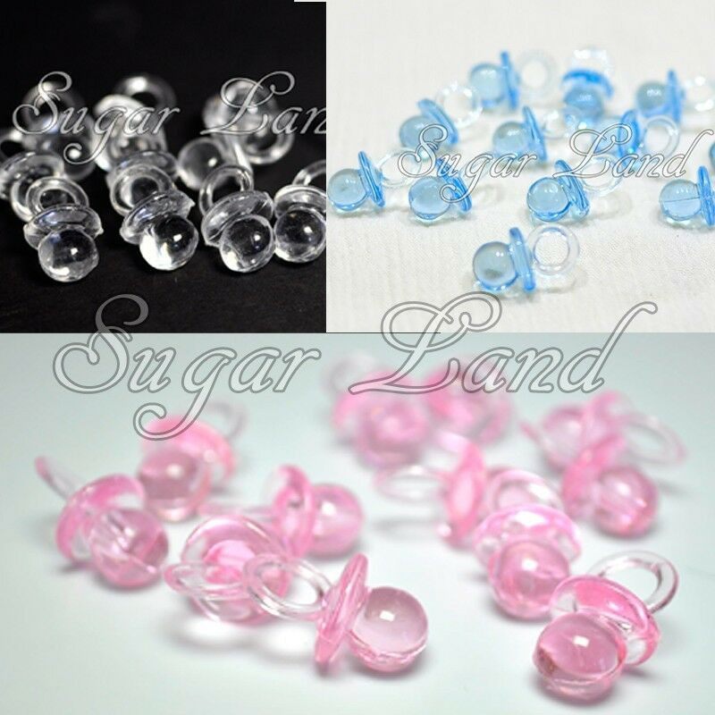 Baby Shower Party Supplies Wholesale
 50 Mini Pacifiers Baby Shower Favors Pink Clear Party