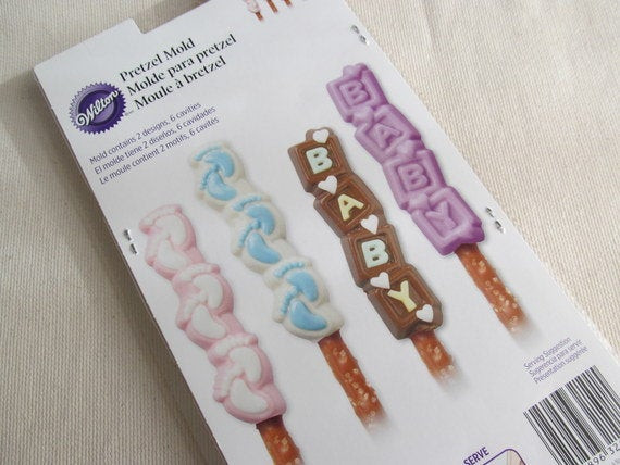 Baby Shower Pretzels
 Items similar to Pretzel Mold Baby Theme for Candy