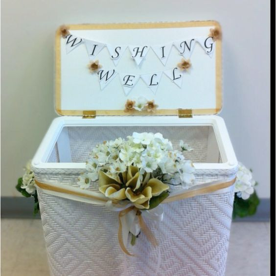 Baby Shower Wishing Well Gift Ideas
 Laundry basket turned into a wishing well for a bridal