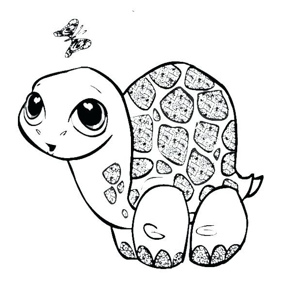 Baby Turtle Coloring Page
 Sea Turtle Cartoon Drawing at GetDrawings