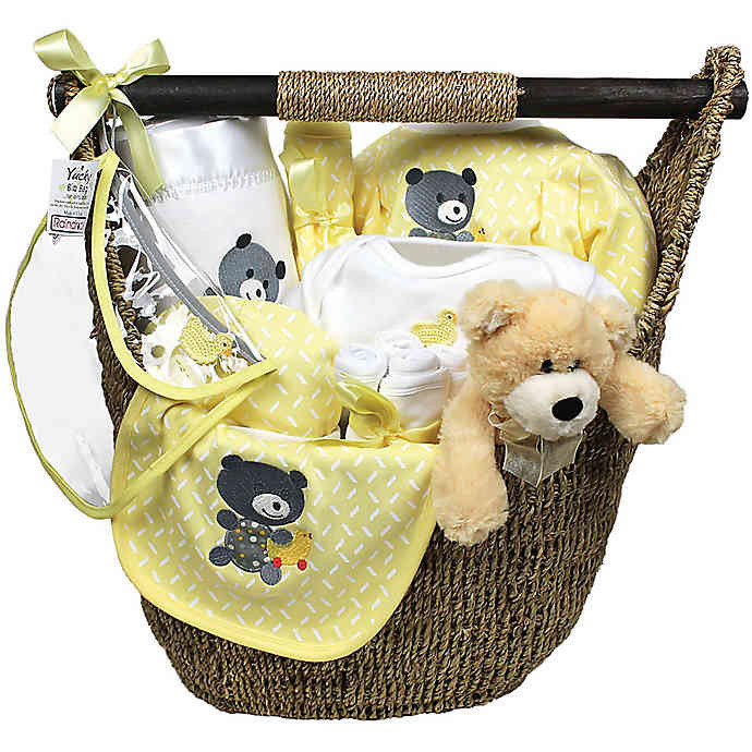 Baby Welcome Gift
 Wel e Home Baby Gift Set in Yellow