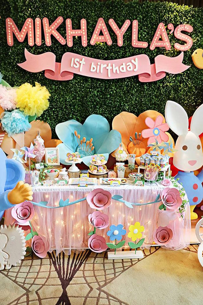 Baby'S First Birthday Gift Ideas
 Kara s Party Ideas Sunny Garden 1st Birthday Party