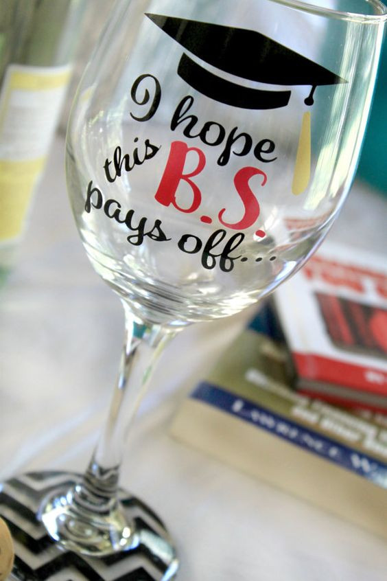 Bachelor Degree Graduation Gift Ideas
 Graduation Wine Glass Graduate Wine Glass by