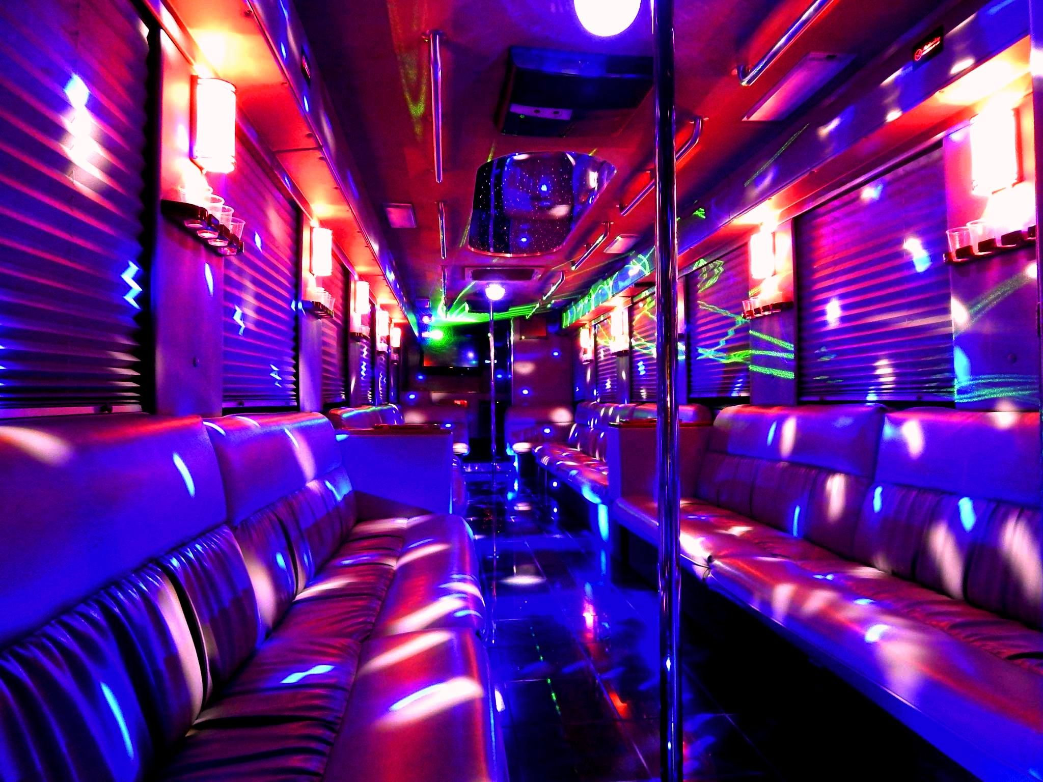 Bachelorette Party Bus Ideas
 ULTIMATE 8 Mercedes 44 passenger Party Bus interior Plush