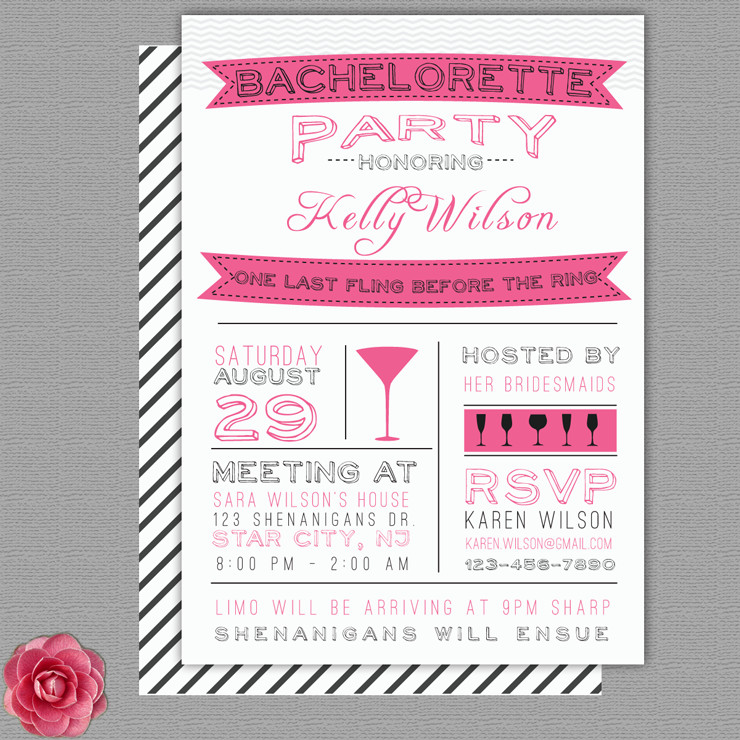 Bachelorette Party Invitation Wording Ideas
 Bachelorette party invitation Girls night out