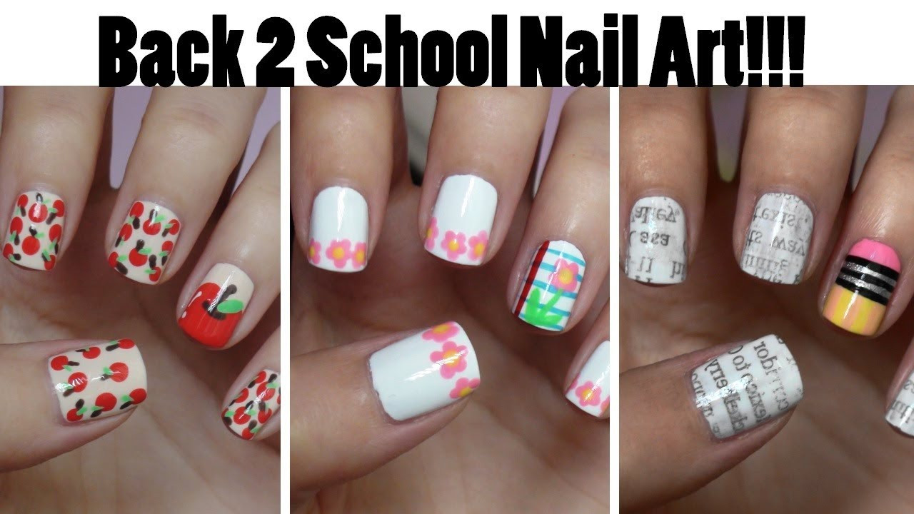 Back To School Nail Ideas
 Back To School Nails Three Easy Designs