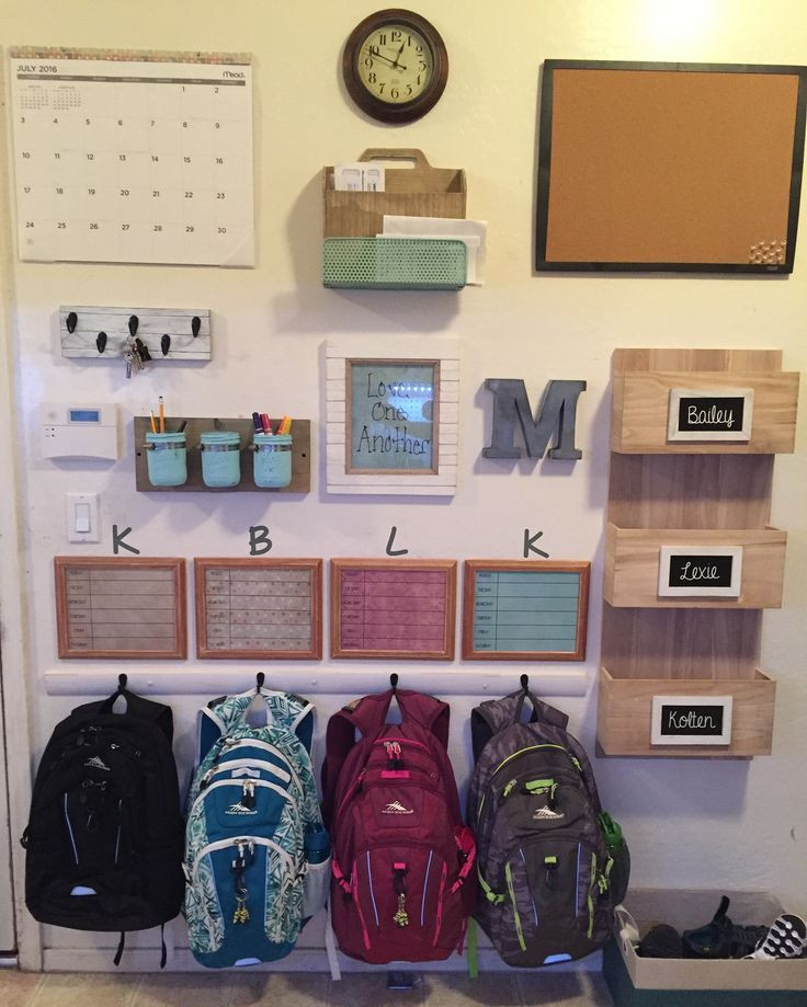 Backpack Organizer DIY
 Finished my mand center backpack wall Mail rack and