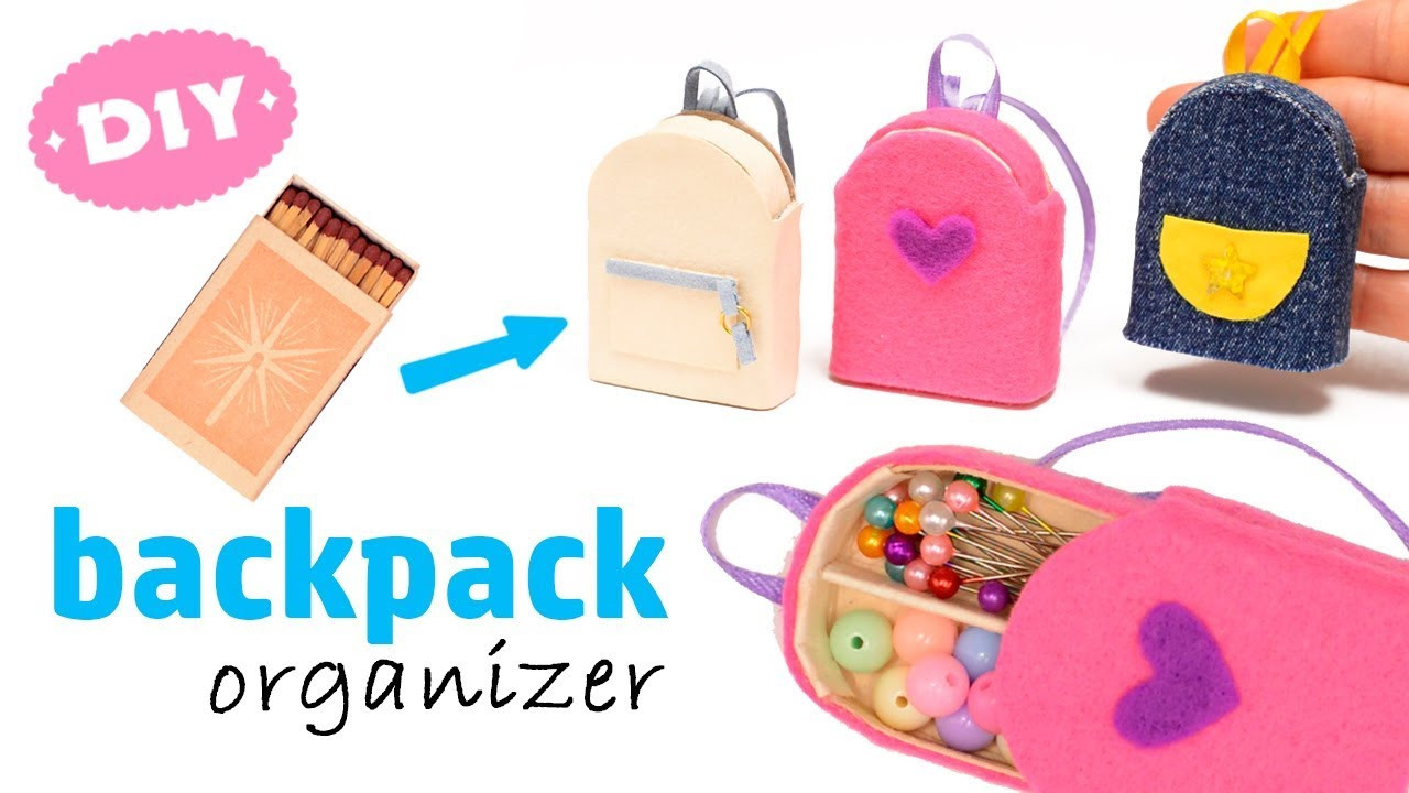 Backpack Organizer DIY
 Diy Miniature 🎒 Backpack 🎒 Organizer With Matchbox